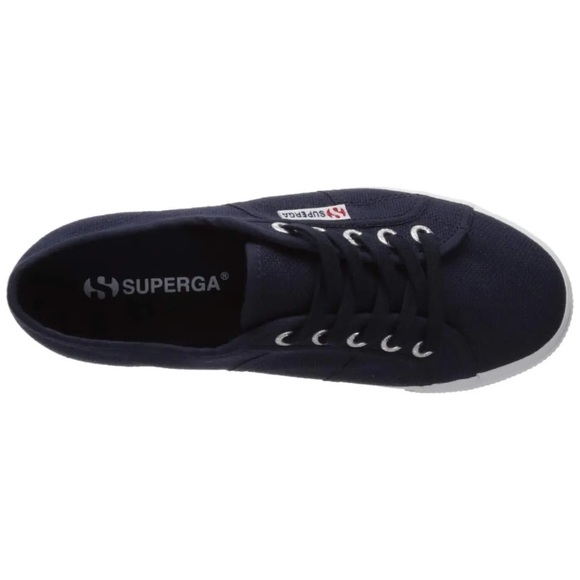 Superga 2790 Navy Platform Lace up Sneaker 9.5 - Picture 6 of 10